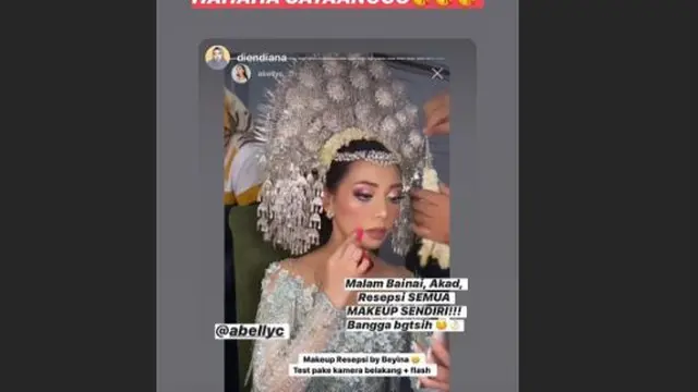 Rias Wajah Sendiri Saat Menikah, Selebgram Abel Cantika Banjir Pujian