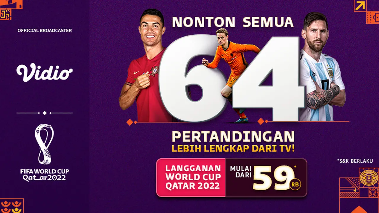 Sebentar Lagi World Cup 2022 Segera Berlangsung, Nonton Lebih Lengkap 64 Pertandingan Berlangganan di Vidio