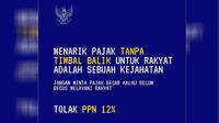 Warganet tolak PPN 12%. Credit: X
