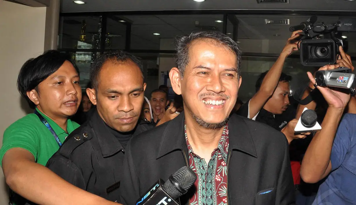Mantan Dirjen PHU Kementerian Agama, Anggito Abimanyu, kembali diperiksa penyidik KPK, Jakarta, (7/9/14). (Liputan6.com/Miftahul Hayat)