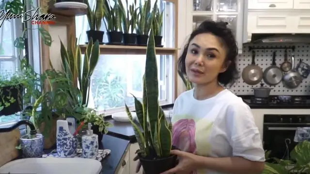 Asri Penuh Tanaman Hijau, Ini 6 Potret Dapur Unik Milik Yuni Shara