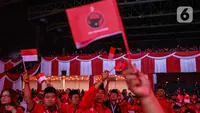 Untuk diketahui, Rakernas ke-5 PDI-P mengambil tema "Satyam Eva Jayate, Kebenaran Pasti Menang”. Dengan sub tema "Kekuatan Kesatuan Rakyat, Jalan Kebenaran Yang Berjaya”. (Liputan6.com/Angga Yuniar)