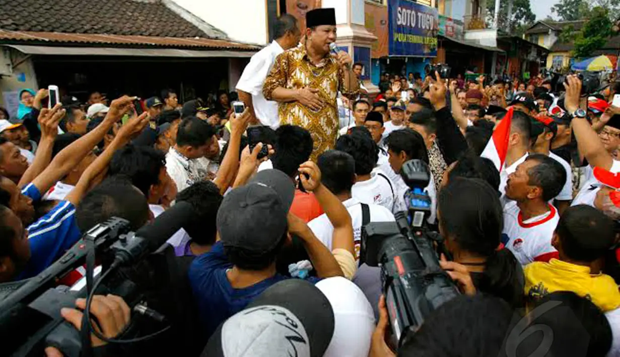 Minggu (08/06/14) Calon Presiden Prabowo berkampanye ke daerah Karanganyar, Surakarta, Jawa Tengah (Liputan6.com/ Johan Tallo)