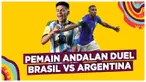 Berita video, empat pemain andalan dalam laga duel Timnas Brasil U-17 melawan Timnas Argentina U-17 di perempat final Piala Dunia U-17 2023.