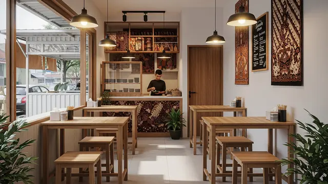 Rahasia Warung Makan Kecil Tetap Terlihat Luas/ Ilustrasi AI