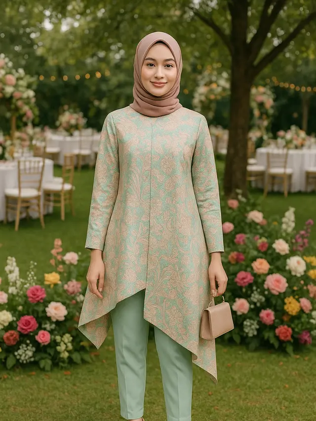 Model Baju Batik Pastel Kondangan Modern Anti Terlihat Tua