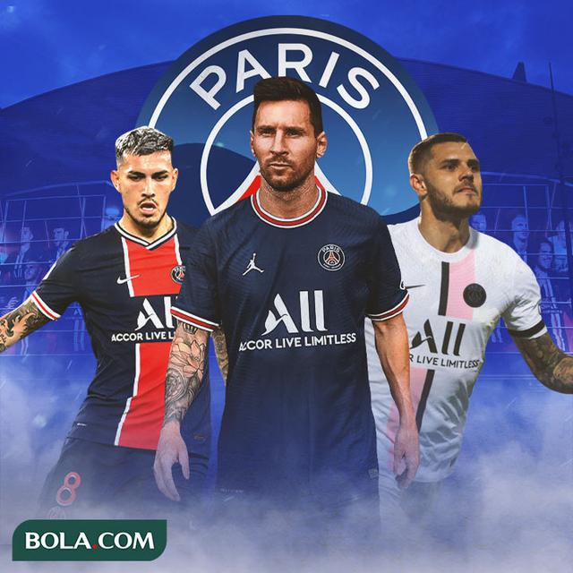 PSG - Leandro Paredes, Lionel Messi, Mauro Icardi