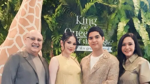 Maia Estianty hadir di Gender Reveal Alyssa Daguise Bertema Safari pakai baju coklat. [@maiaestiantyreal]