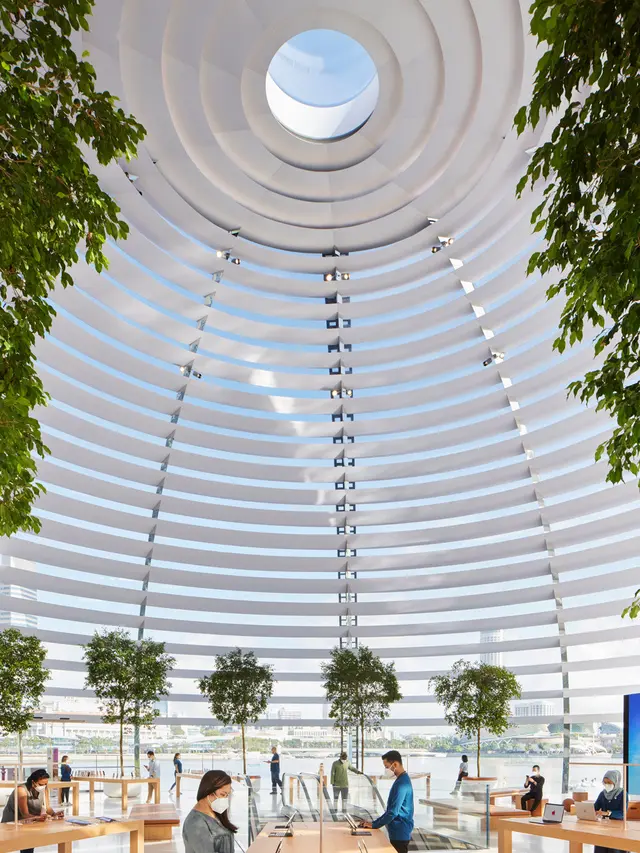 Foto Apple Marina Bay Sands diambil sebelum pandemi COVID-19