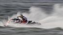 Atlet jetski Indonesia, Aero Sutan Aswar, saat beraksi pada Asian Games di Ancol, Jakarta, Kamis (23/8/2018). Aero Aswar finish kedua dengan jumlah poin 53. (Bola.com/Vitalis Yogi Trisna)
