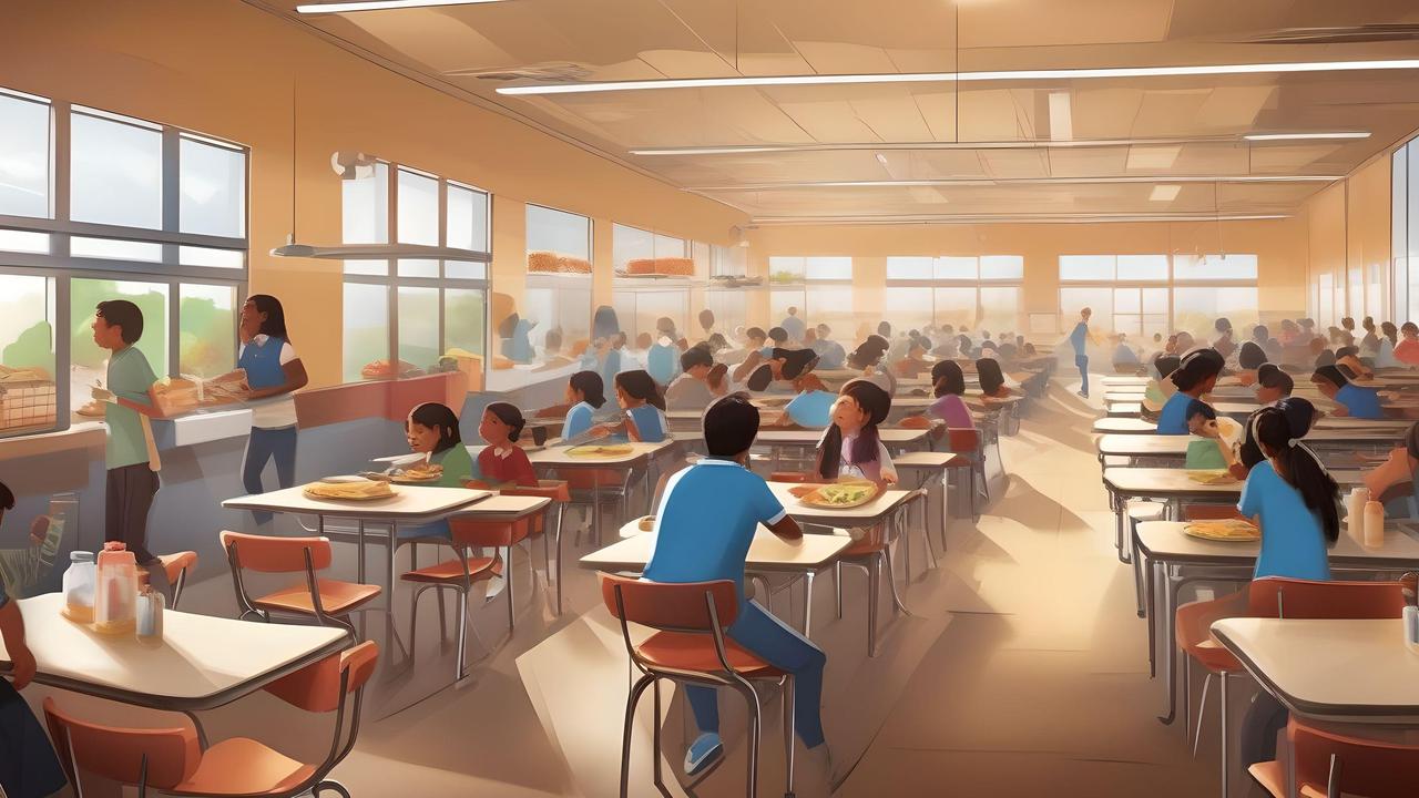 ilustrasi program makan siang gratis di sekolah