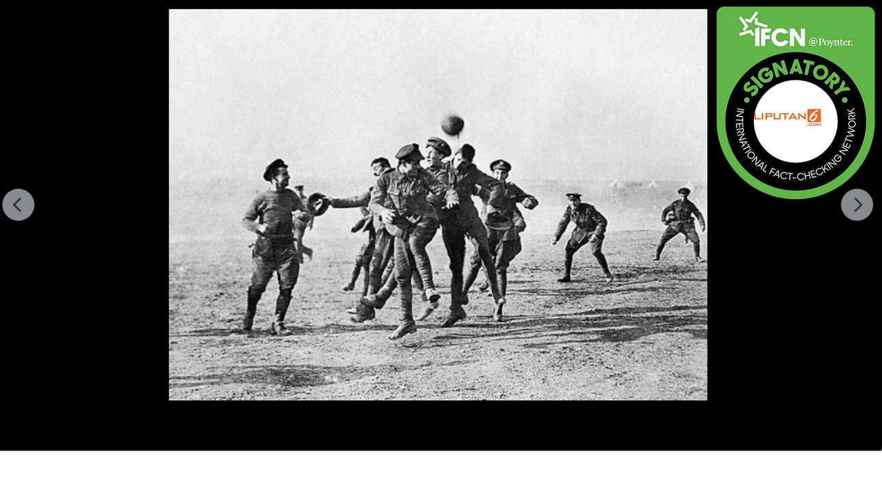 Ini Kebenaran Foto Tentara Jerman dan Inggris Main Sepak Bola di Natal 1914