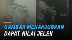 Sebuah video seorang mahasiswa mendapatkan hasil kurang memuaskan. Hingga akhirnya mahasiswa itu menunjukkan lukisannya dengan menggunakan efek negatif.