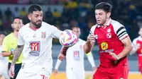 Jonathan Bustos salah satu pemain asing berperan besar untuk Malut United di putaran kedua BRI Liga 1 2024/2025. (Bola.com/Gatot Sumitro)