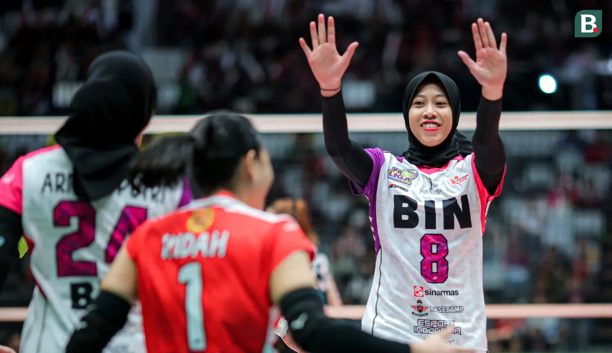 Jakarta BIN berhasil menjadi juara Proliga 2024. Megawati Hangestri dan kawan-kawan sukses mengalahkan Jakarta Elektrik PLN secara dramatis. (Bola.com/Bagaskara Lazuardi)