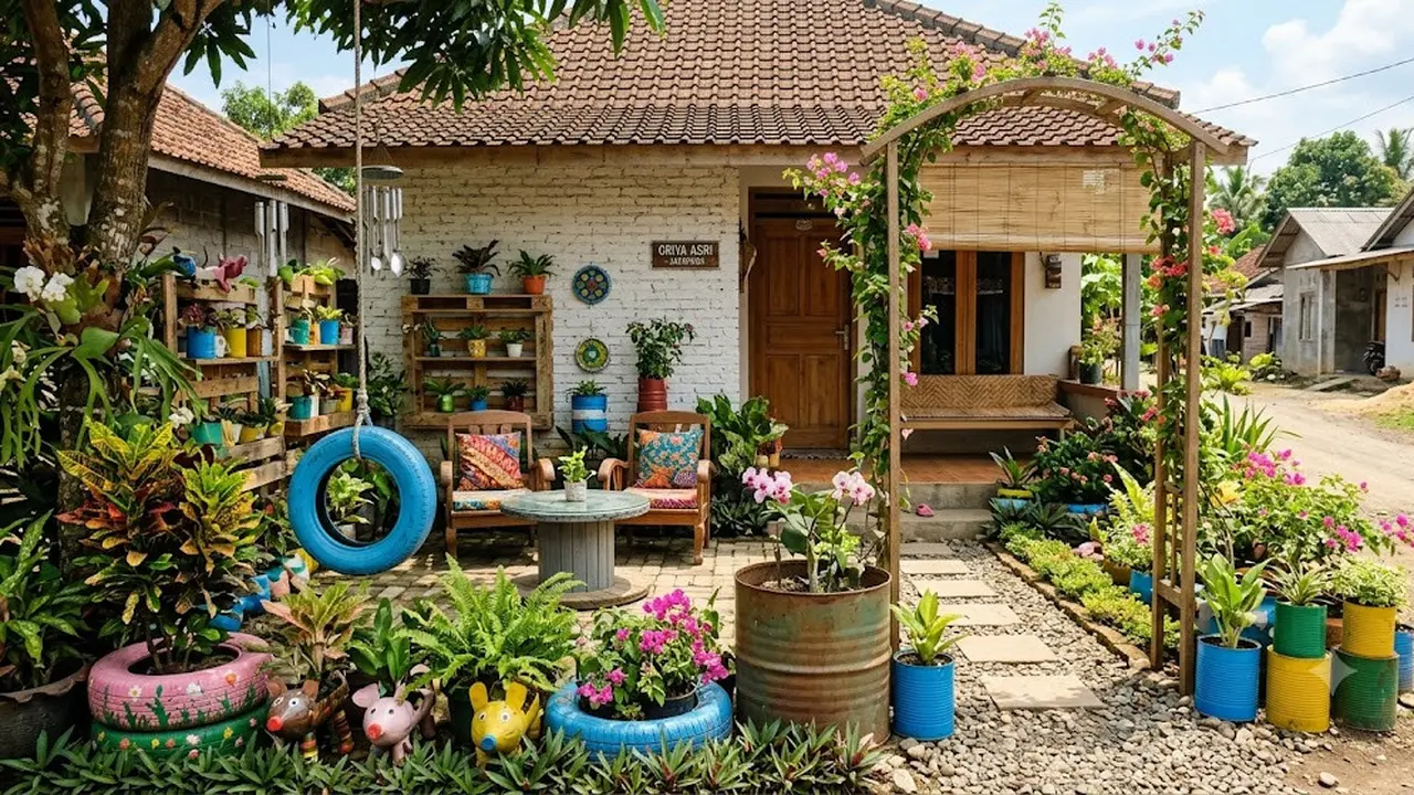 Cara Memanfaatkan Barang Bekas untuk Mempercantik Halaman Rumah