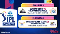 Jadwal Indian Premier League 2023 Qualifier 1 dan Eliminator Live Vidio 23-28 Mei