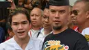 "Aku sih datang ke sini tidak mau ikut campur urus dalam, aku niat tulus men-support ayah saya sebagai keluarga," ucap Abdul Qodir Jaelani.  (Adrian Putra/Bintang.com)