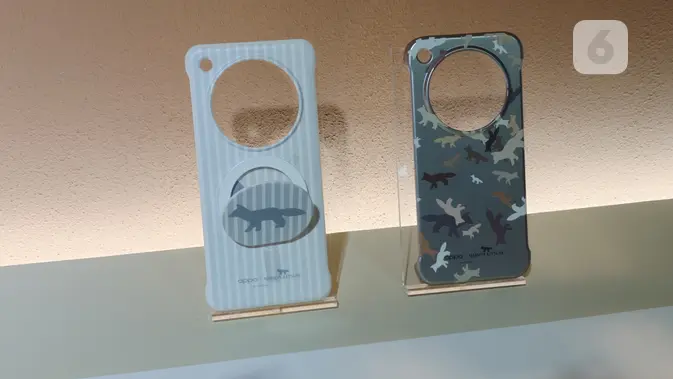 <p>Casing Oppo Find X8 Series hasil kolaborasi Oppo dengan Maison Kitsune. (Liputan6.com/Yuslianson)</p>