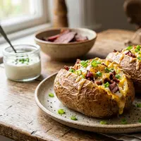 Resep Baked Potato Isi Smoked Beef (AI Generated)