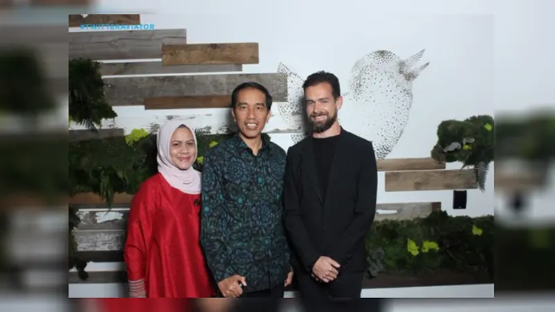 Jokowi, Iriana, CEO Twitter Jack Dorsey