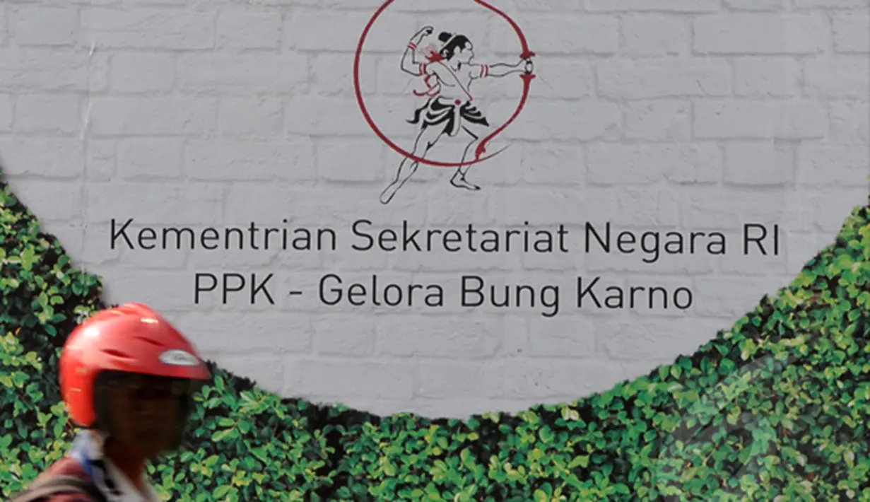 Menjelang peringatan Hari Konferensi Asia Afrika (KAA) pada 24 April 2015 nanti di Jakarta dan di Bandung berbagai ornamen himbauan pemberitahuan di dinding - dinding jalan sudah terpasang, Jakarta, Senin (30/3/2015). (Liputan6.com/Johan Tallo)
