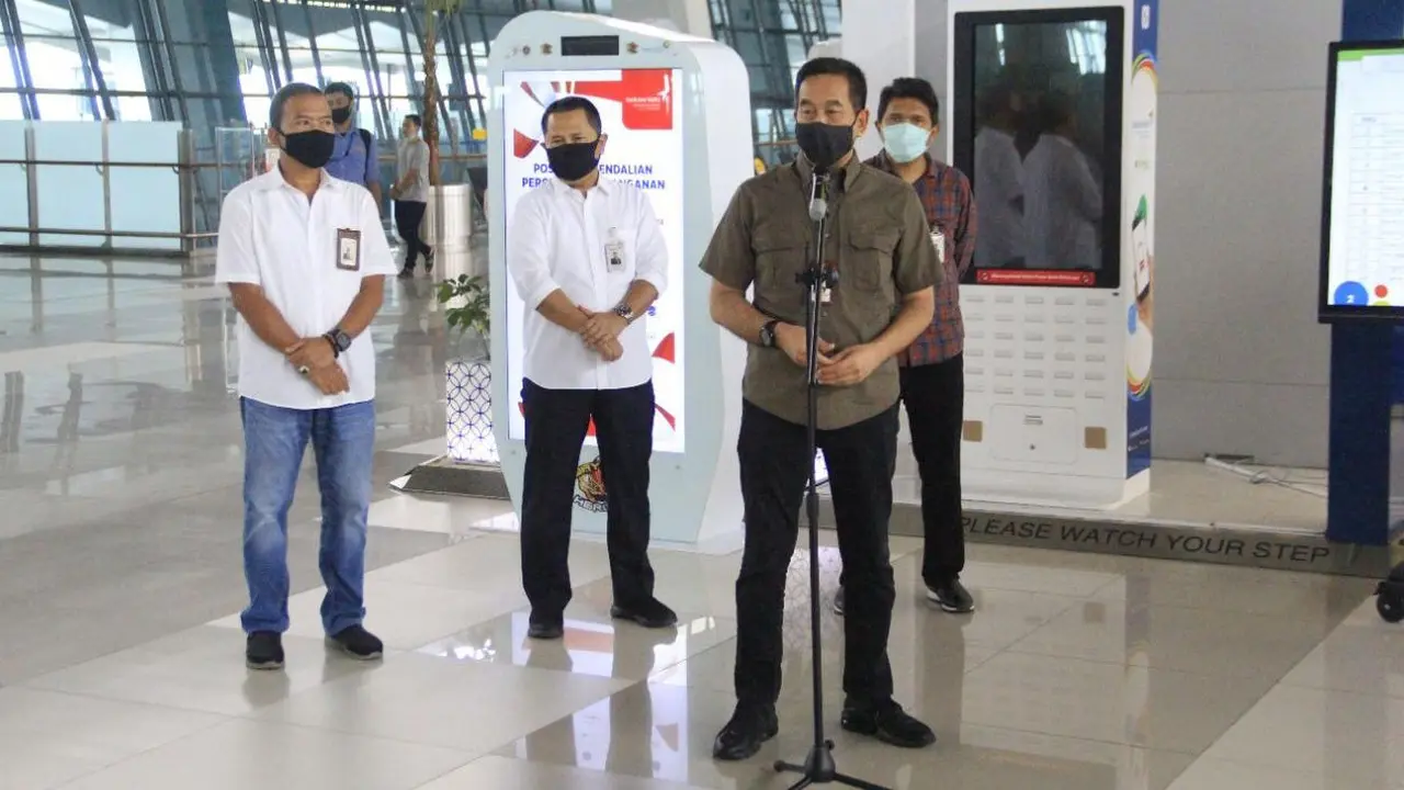 Direktur Utama Angkasa Pura II, Muhammad Awaluddin, di Terminal 3 Bandara Internasional Soekarno Hatta, Minggu (10/5/2020).