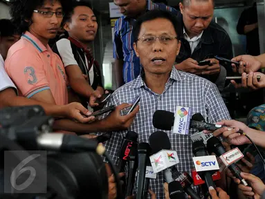 Direktur Tidak Pidana Ekonomi Khusus, Brigjen Victor E Simanjuntak memberikan keterangan pers di Bareskrim Polri, Jakarta, Senin (31/8/2015). Bareskrim Polri akan menggelar perkara kasus dugaan korupsi yang menyeret capim KPK. (Liputan6.com/Johan Tallo)