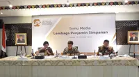 konferensi pers hasil Rapat Dewan Komisioner Lembaga Penjamin Simpanan (LPS), Jakarta, Selasa (30/10/2018). (Dwi Aditya Putra/Merdeka.com)