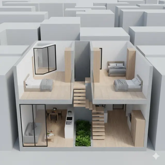 Desain Rumah Minimalis di Lahan 5x10 Meter