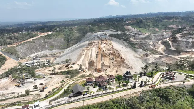 Proyek pembangunan Bendungan Jlantah di Kabupaten Karanganyar, Jawa Tengah sudah mencapai 98,54 persen. (Waskita Karya)