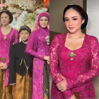 Mulan Jameela dan Kedua Putrinya, Tiara Serta Safeea di Acara Ngunduh Mantu Al Ghazali dan Alyssa Daguise. [Instagram]