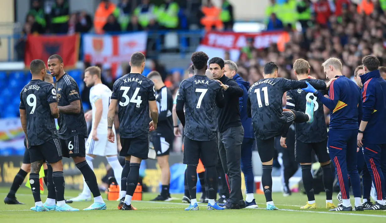 Dilansir dari Tweeter Arsenal, masalah tersebut berasal dari pemadaman listrik yang terjadi di sekitar stadion. (AFP/Lindsey Parnaby)