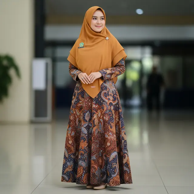 9 Model Gamis Batik untuk Organisasi Wanita, Tampil Anggun dan Profesional