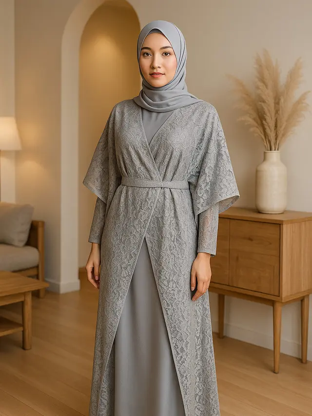 7 Model Kaftan Brokat Modern, Biar Kamu Bisa Tetap Syari Tapi Stylish