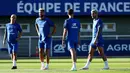 Demi menjaga rekor, Prancis kemungkinan besar tidak akan melakukan banyak perubahan taktik dan susunan pemain. (FRANCK FIFE / AFP)