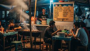 Model Warung Pecel Lele Terpal Sederhana (Gemini AI)