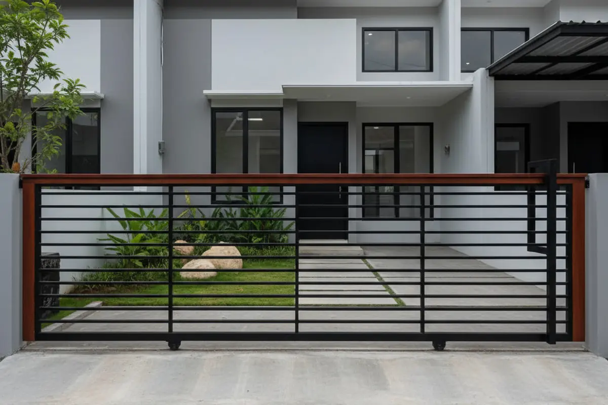 Model Pagar Besi Motif Geometris