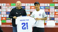 Arkhan Vikri, pemain termuda Arema dengan kontrak terpanjang. (Bola.com/Iwan Setiawan)