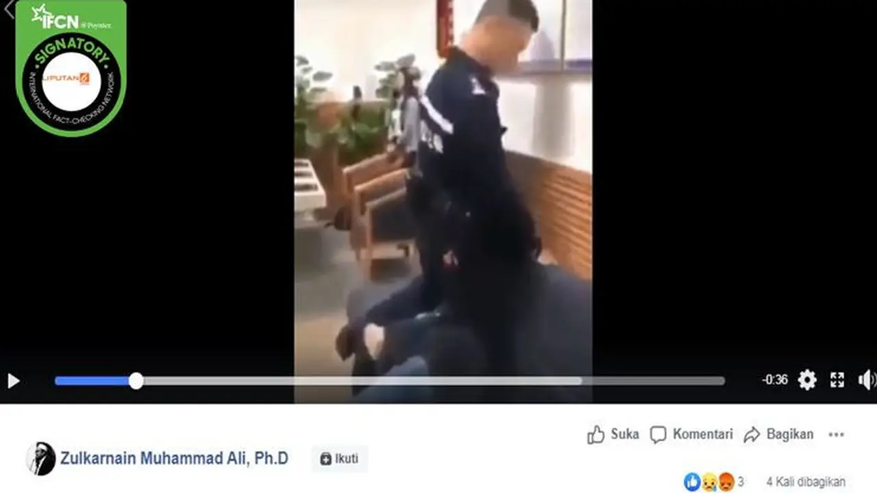 [Cek Fakta] Gambar Tangkapan Layar Video Polisi China