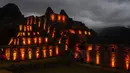 Pemandangan situs arkeologi Machu Picchu di Cusco, Peru, 1 November 2020. Machu Picchu kembali dibuka seiring menurunnya penularan COVID-19 di Peru. (ERNESTO BENAVIDES/AFP)