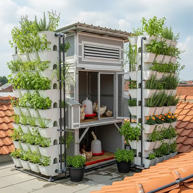 Ide Kebun Mini dan Ternak Ayam di Rooftop Rumah yang Anti Bau