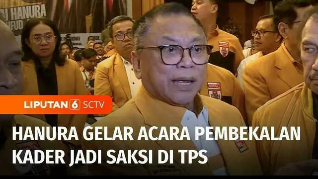 Partai Hanura menggelar acara pembekalan bagi para kader dan simpatisannya untuk menjadi saksi di TPS saat pemilu nanti. Saksi di TPS dinilai penting untuk menjaga suara pasangan Ganjar-Mahfud.