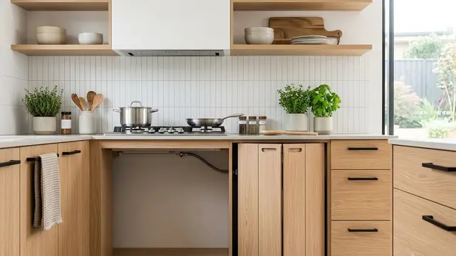 Desain Tempat Tabung Gas di Kitchen Set yang Estetik