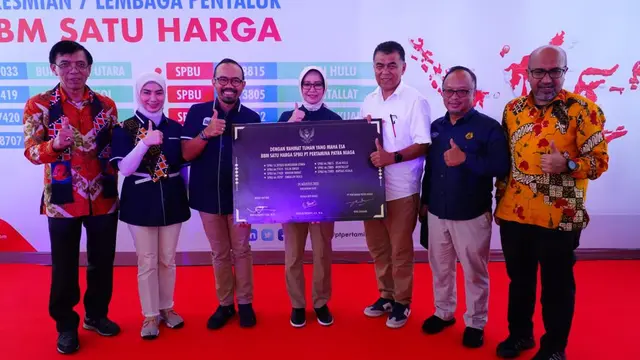 BPH Migas bersama badan usaha penugasan secara serentak meresmikan 29 penyalur BBM Satu Harga yang dipusatkan di empat lokasi.