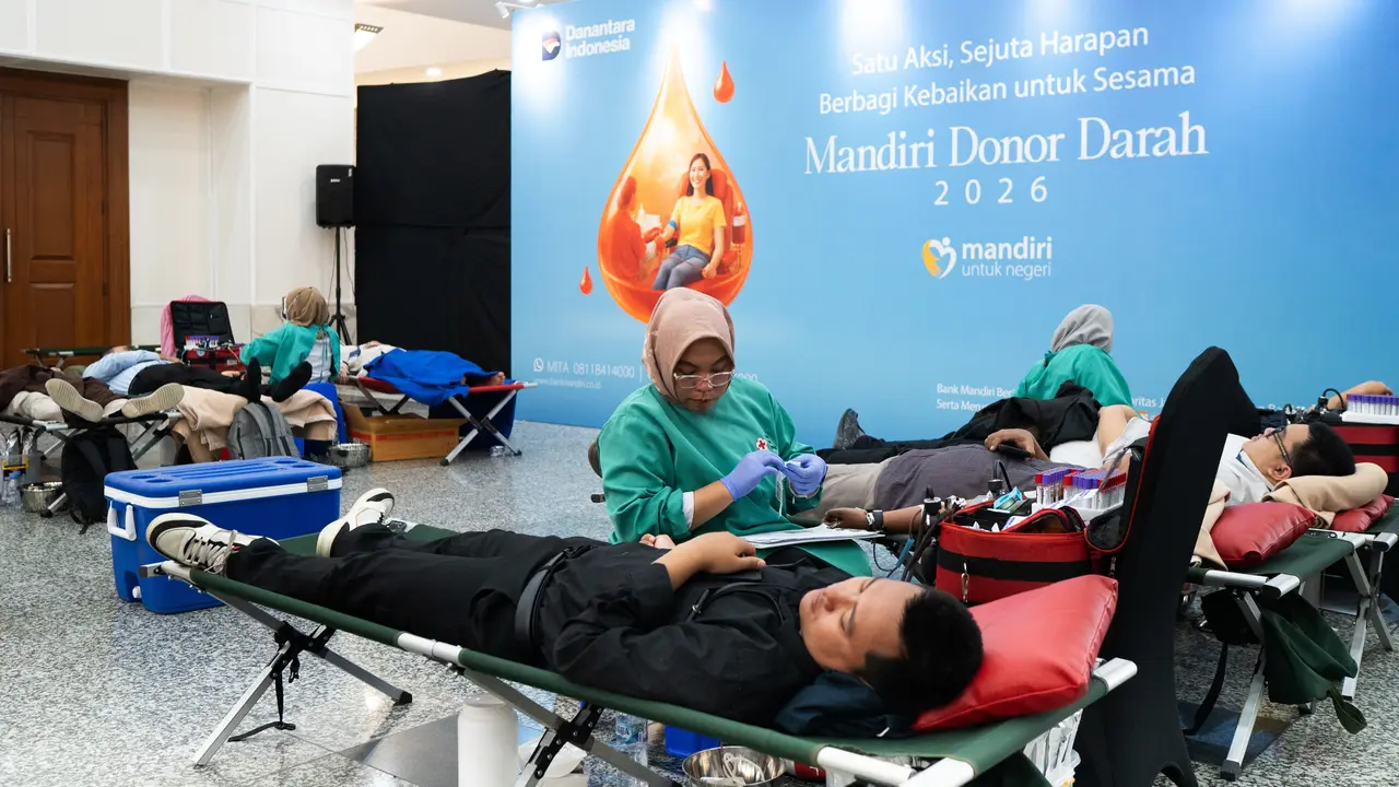 Aksi donor darah Bank Mandiri di 10 kota targetkan 2.800 pendonor, dukung ketersediaan darah nasional. (Dok Bank Mandiri)