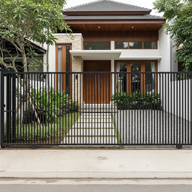 9 Pagar Rumah Minimalis Bilah Vertikal, Solusi Estetis dan Fungsional Hunian Modern
