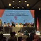 Relawan calon presiden (capres) dan calon wakil presiden (cawapres) nomor urut 01 dan 03 menggelar silaturahmi di Gedung GBN, Jakarta Pusat, Rabu (28/2/2024). (Liputan6.com/Winda Nelfira)