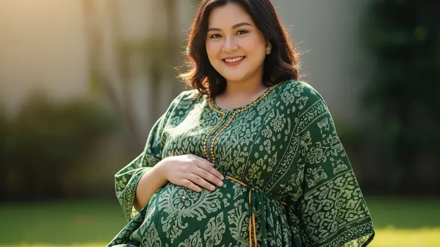 Outfit Ibu Hamil Gemuk Terbaru. Foto: Gemini