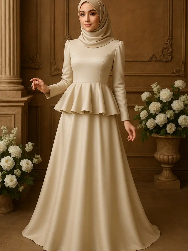 Model Gamis Tanpa Belahan Tapi Lebar